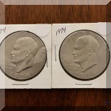 C38. 1974 Eisenhower dollars.